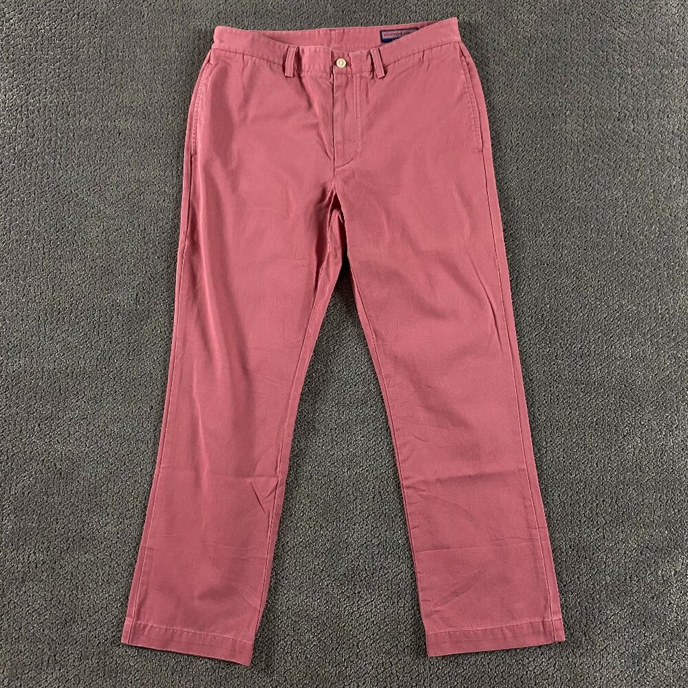 Vineyard Vines Pants Men's 32 x 30 Cotton Twill Salmon Pink Chinos Khakis